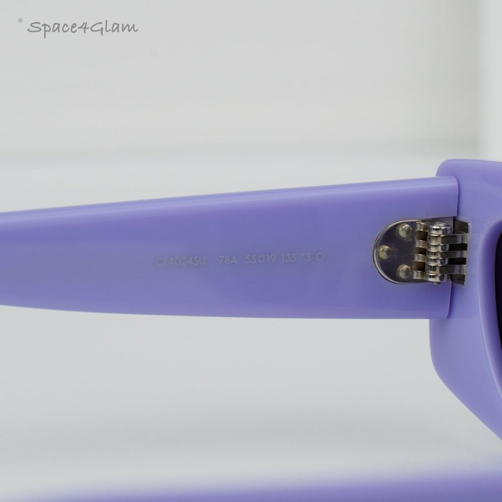 BRAND NEW Celine CL40245U 78A Lilac Smoke Geometric Women Sunglasses - Picture 7 of 8